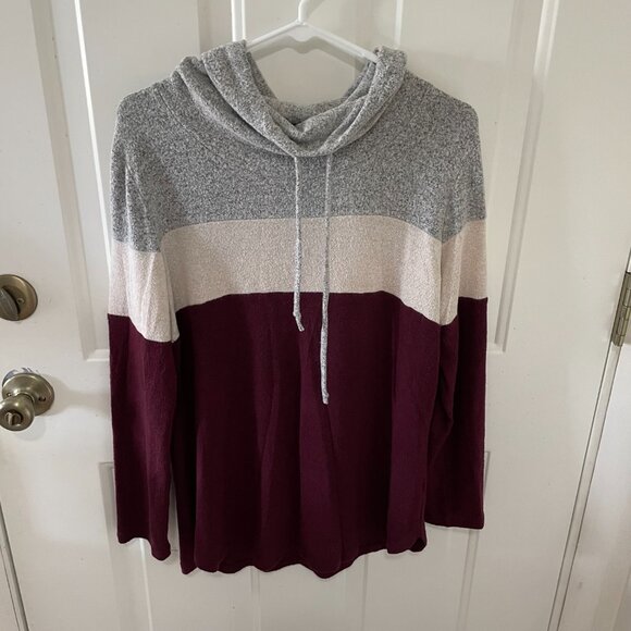 Market & Spruce - Womens Long Sleeve Lightweight Sweater - Cowl Neck Top - Sz M - Picture 7 of 7